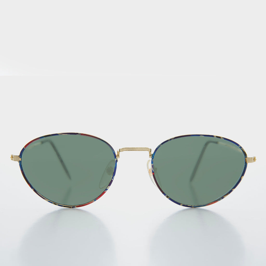 Oval Gold Vintage Sunglasses - Reggie