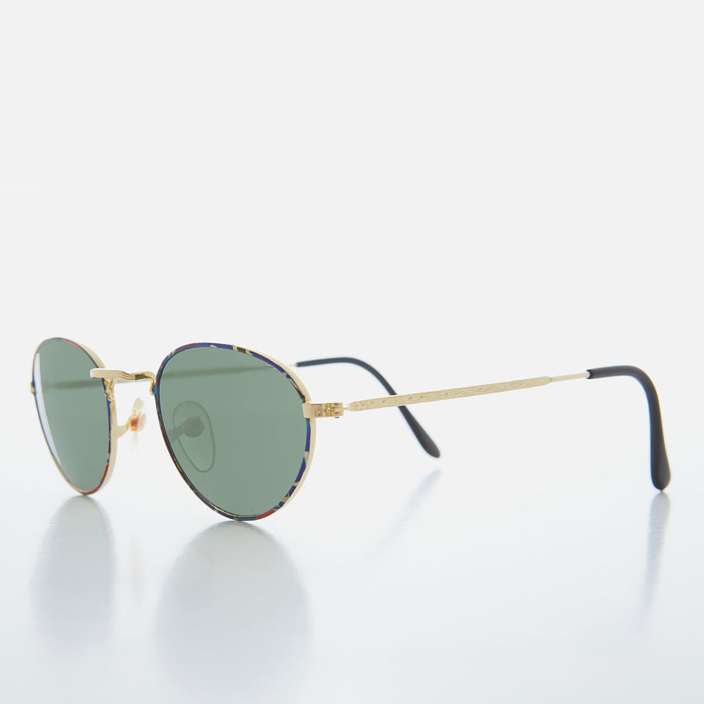 Oval Gold Vintage Sunglasses - Reggie
