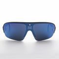 Mirror Wraparound Lens 80s Futuristic Sunglasses - Renoir