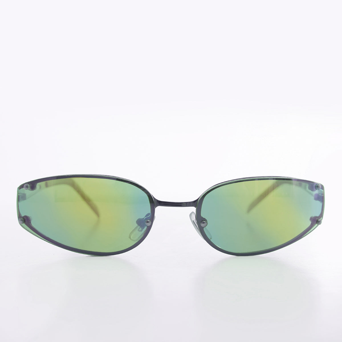 Oval Y2k Wrap Around Sunglasses - Rickey