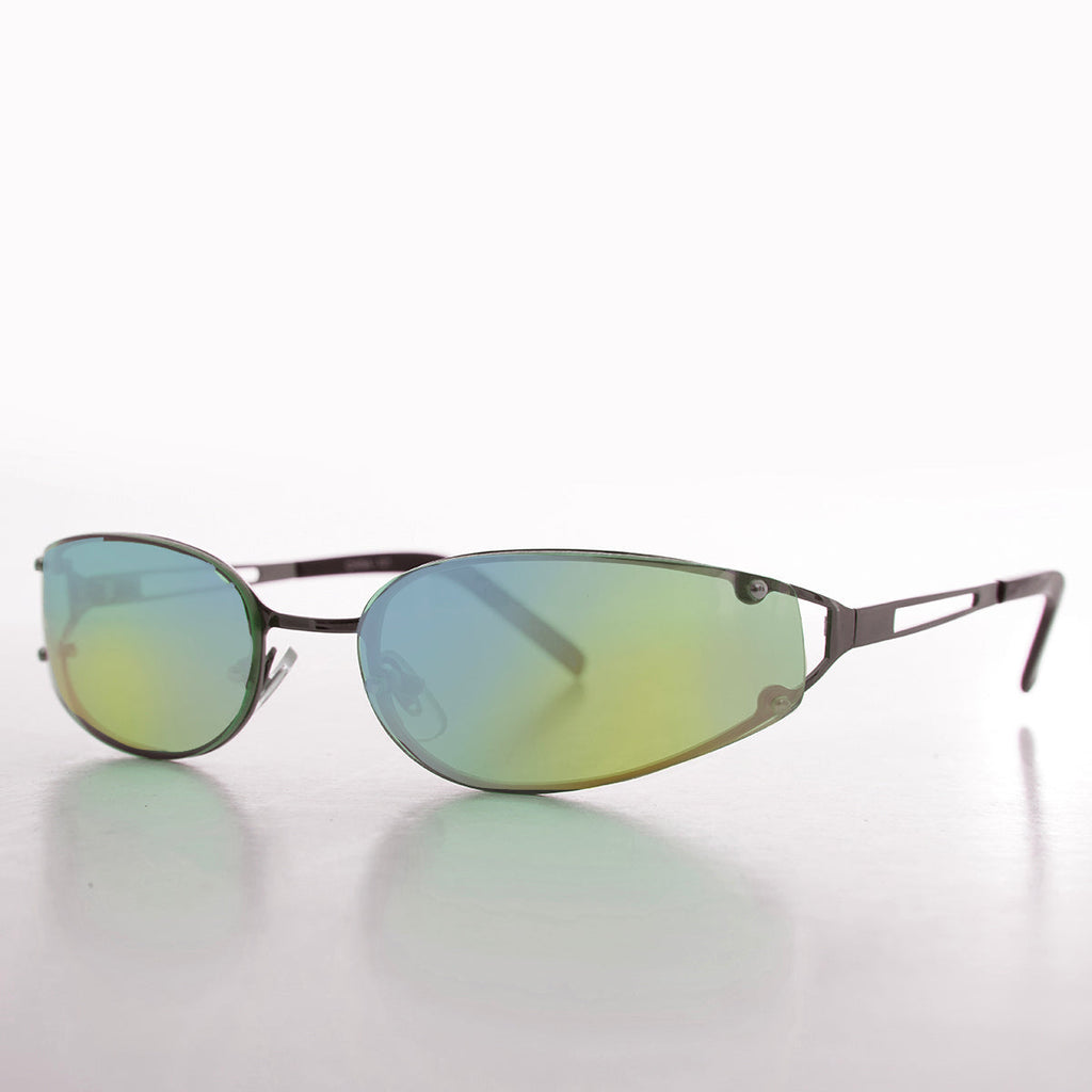 Oval Y2k Wrap Around Sunglasses - Rickey