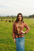 Pretty Plaid Cowboy Button Up