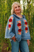 Denim and Rose Top