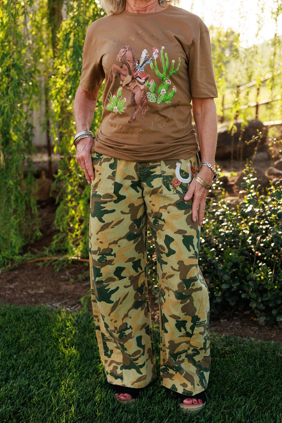 Wild Rose Camo Jeans
