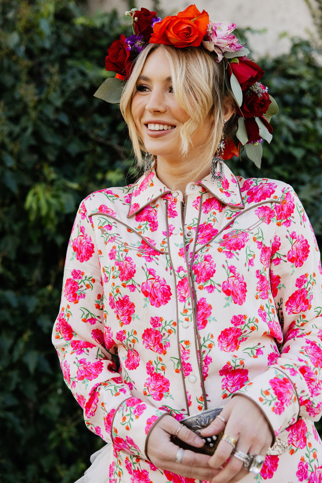 Wild Rose Button Up