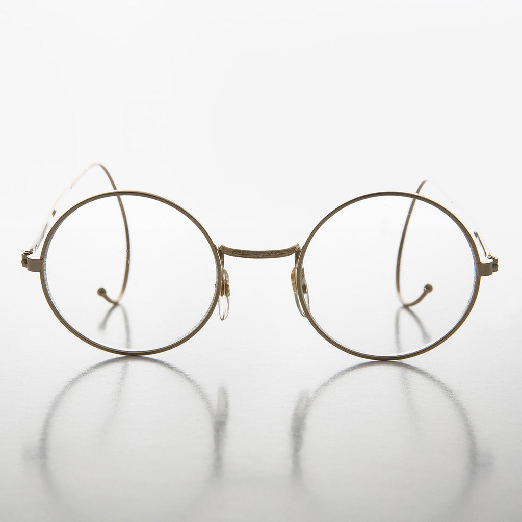 Round Spectacle Eyeglasses with Cable Temples - Rudy