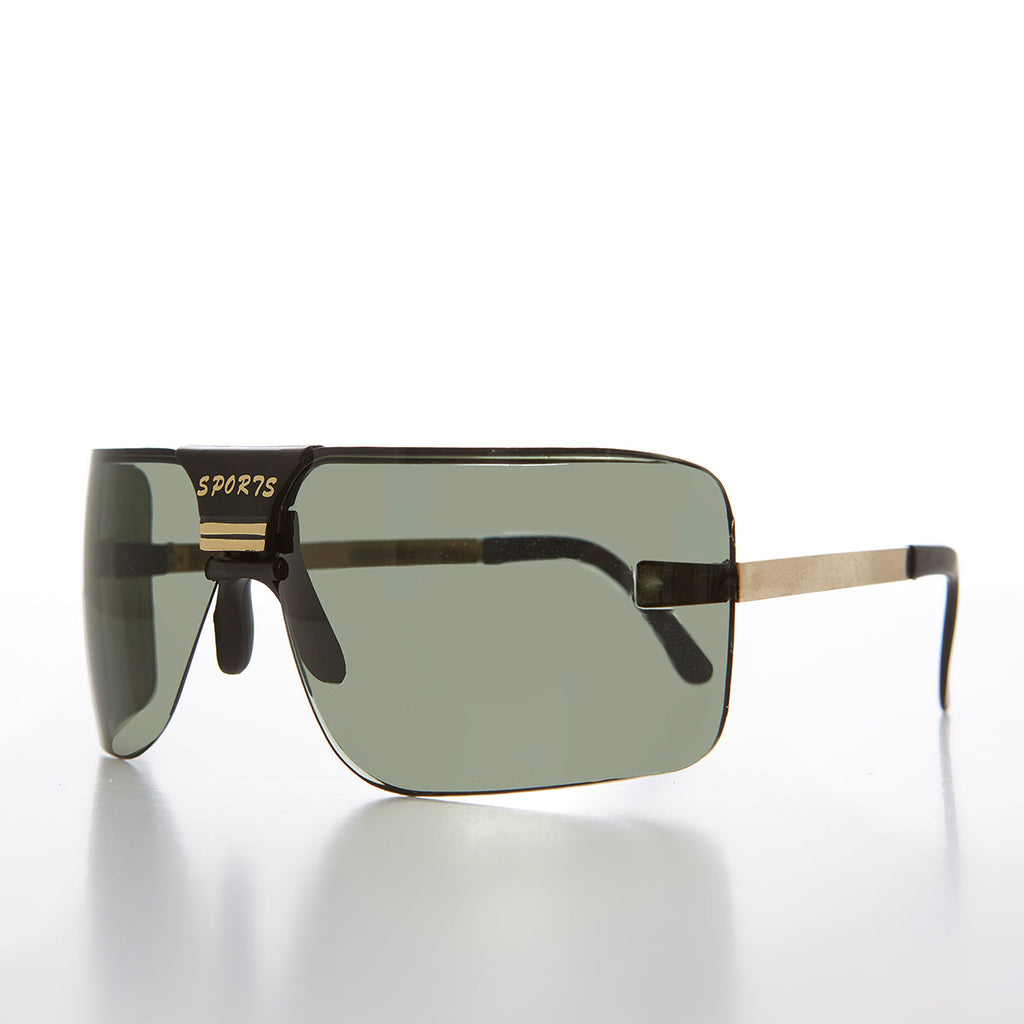 Wrap Around Sports Shield Sunglasses - Rufus