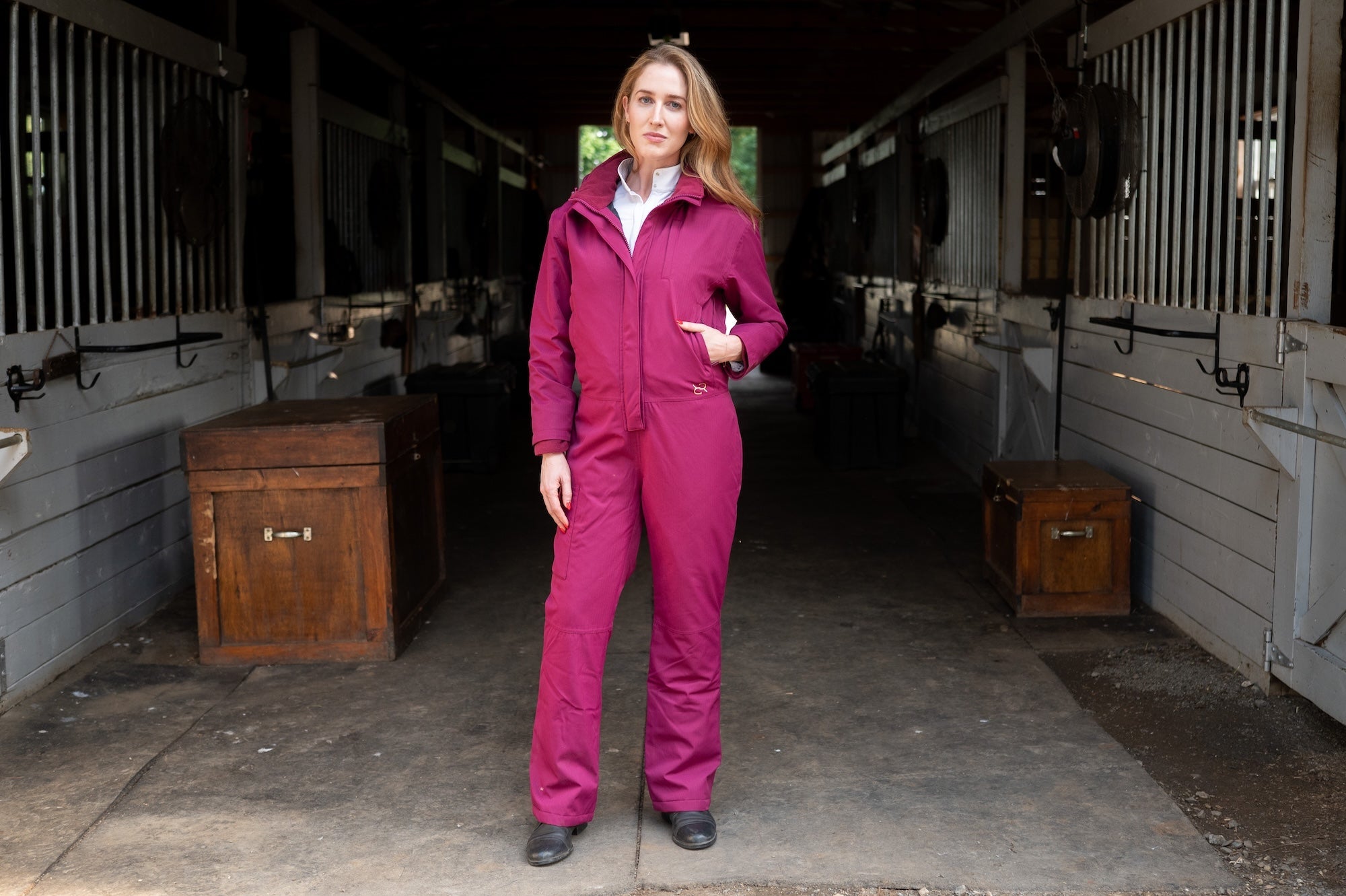 Winter Insulated Jumpsuit PRO - Raspberry