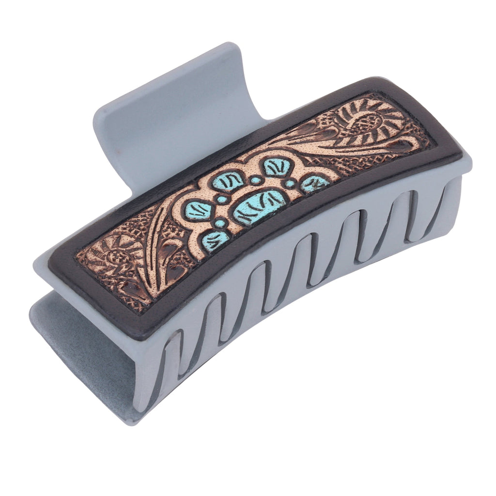 Turquoise Trails Hair Comb Clip