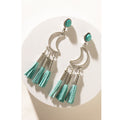 Radiant Moon Earrings In Blue