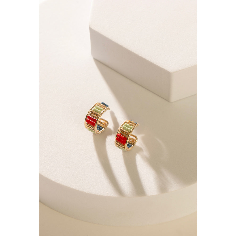 Gerramonda Bead Earrings In Red