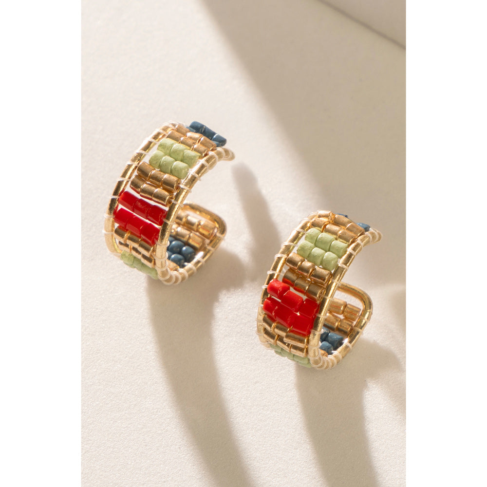 Gerramonda Bead Earrings In Red
