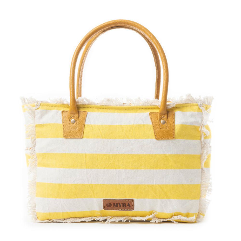 Saint Tropez Tote Bag In Yellow & White