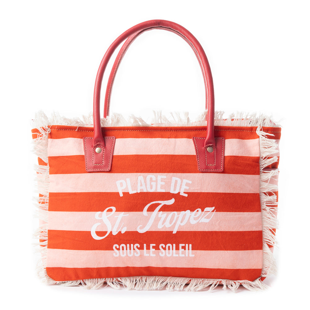 Saint Tropez Tote Bag In Red