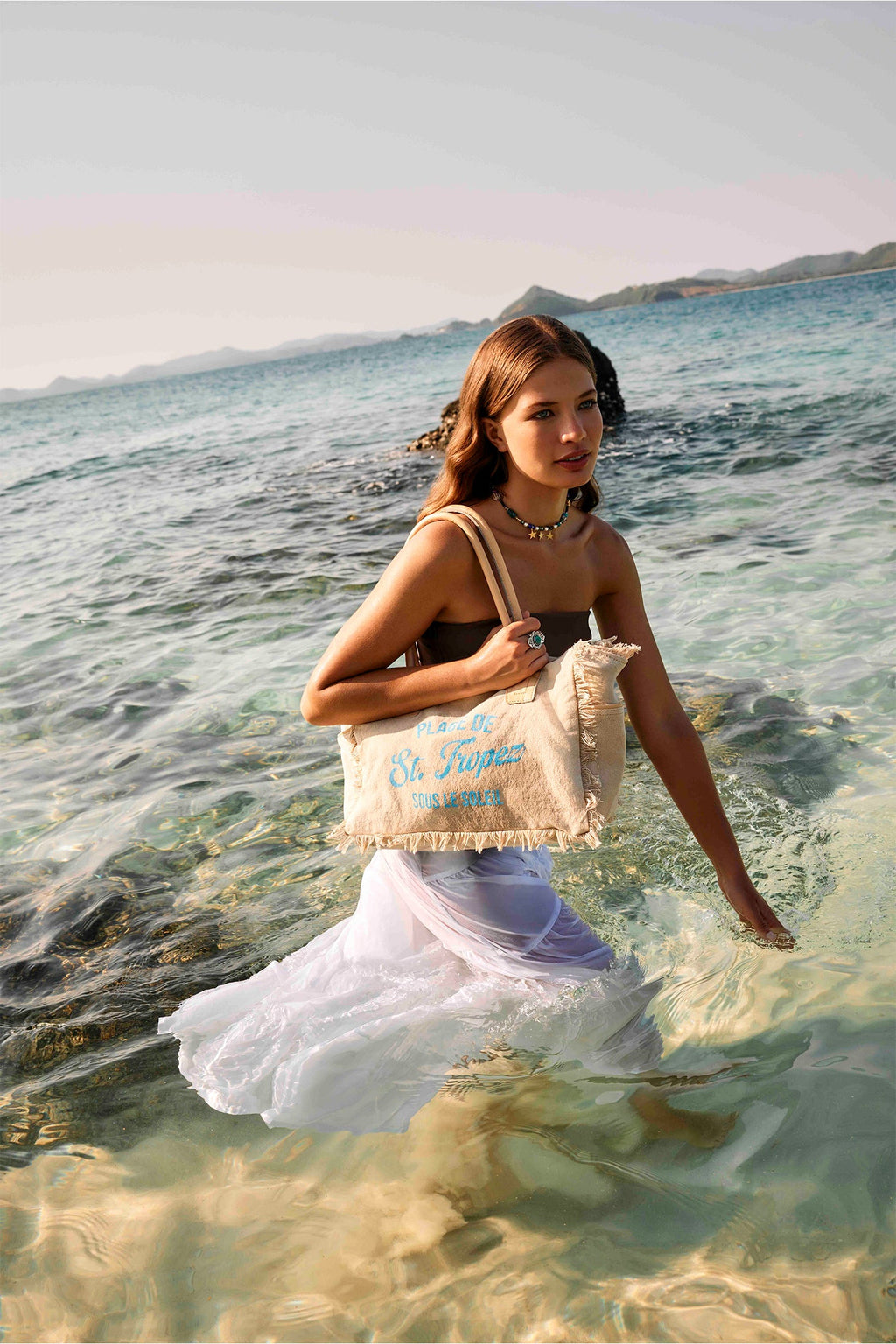 Saint Tropez Tote Bag In Sand
