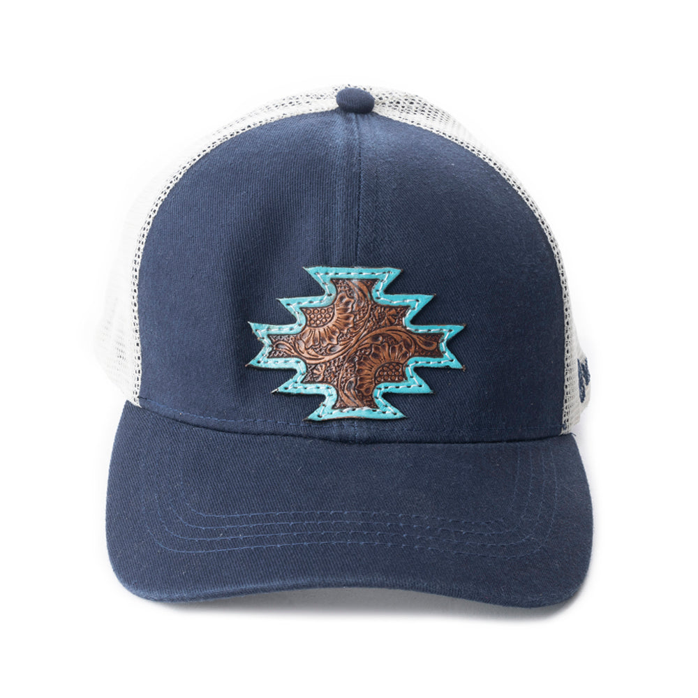 Jenson Hill Cap In Navy & Off White