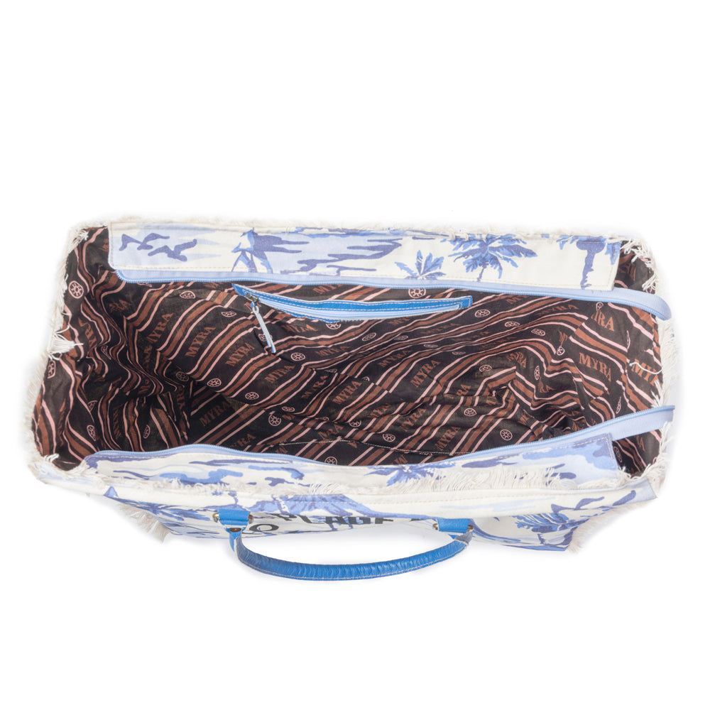 Saint Tropez Weekender Bag In Blue & White