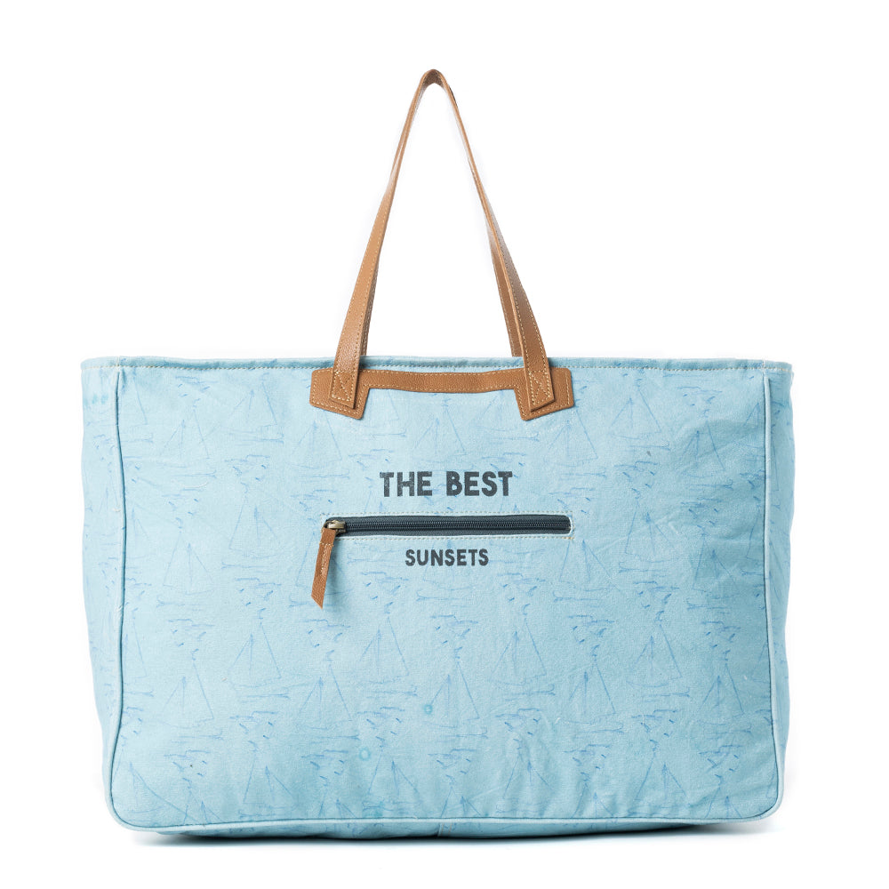 Porto Cervo Weekender Bag in Faded Denim