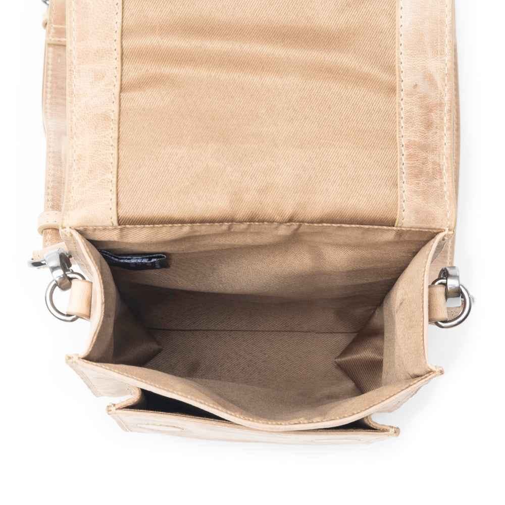 Padrina Trail Leather Bag In Sand
