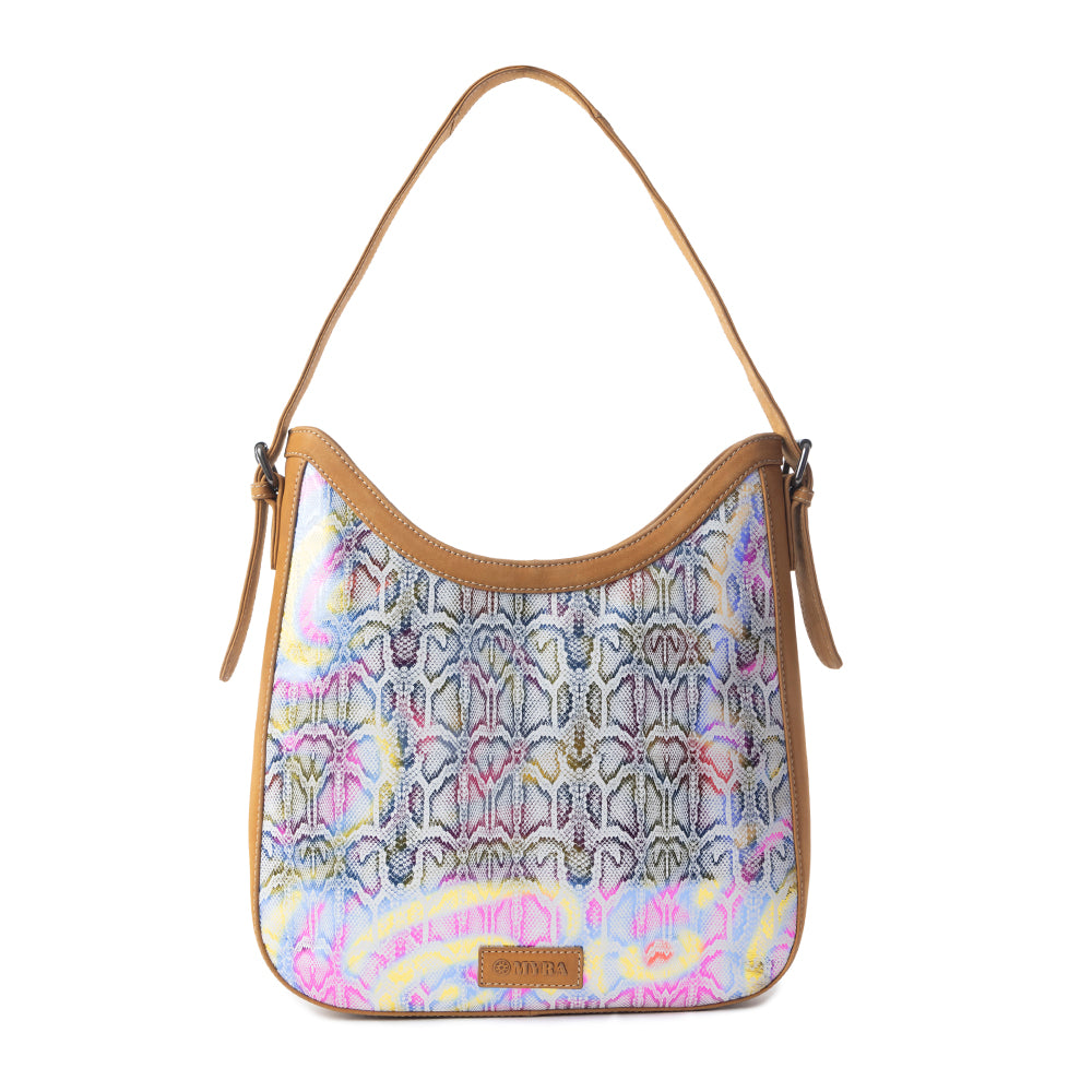 Desert Snow Leopard Leather Bag In White