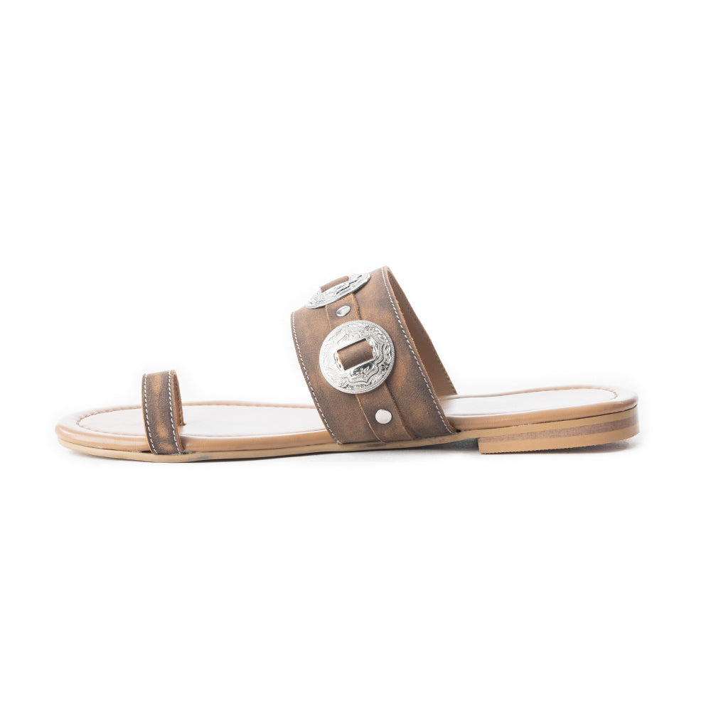 Sagebrush Concho Sandals In Brown