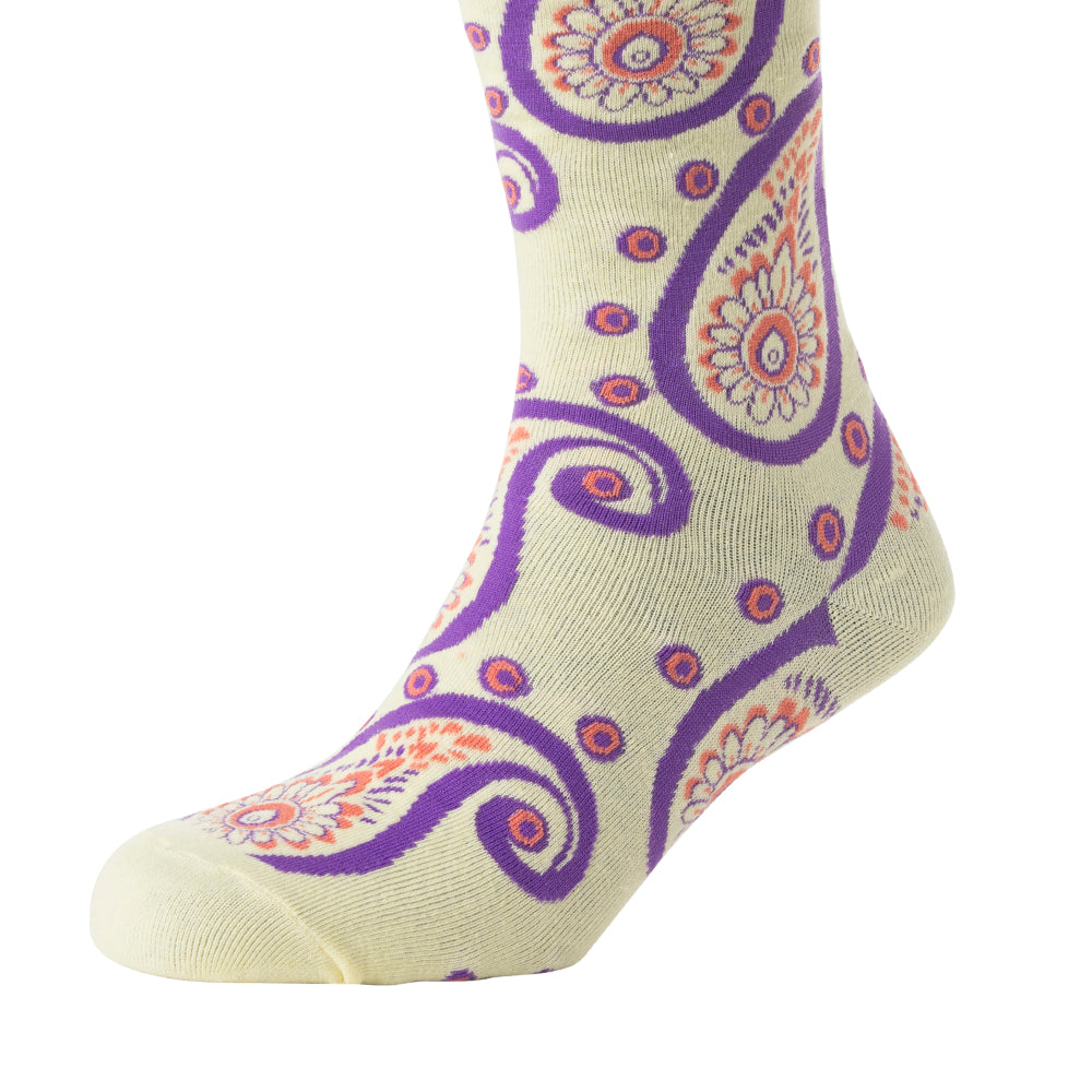Sunshine Swirl Suzie Socks In Cream