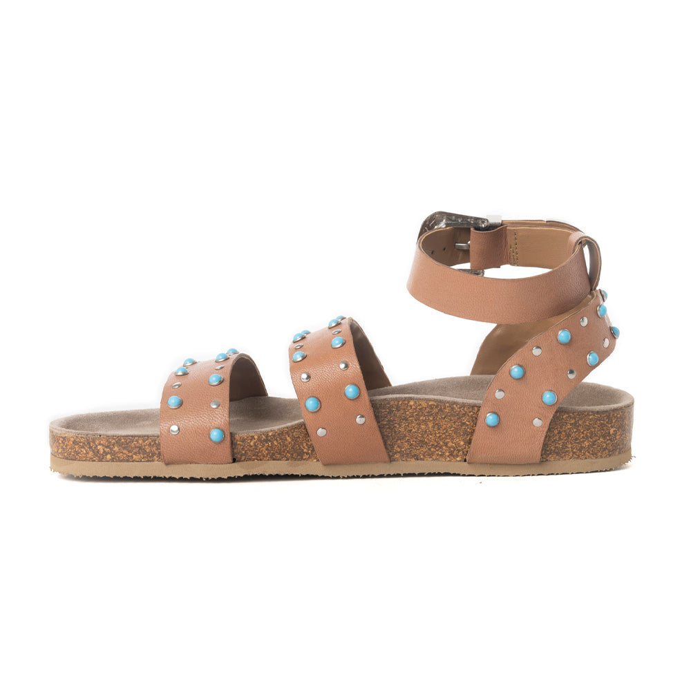Saddle Ridge Trail Leather Sandals in Light Brown