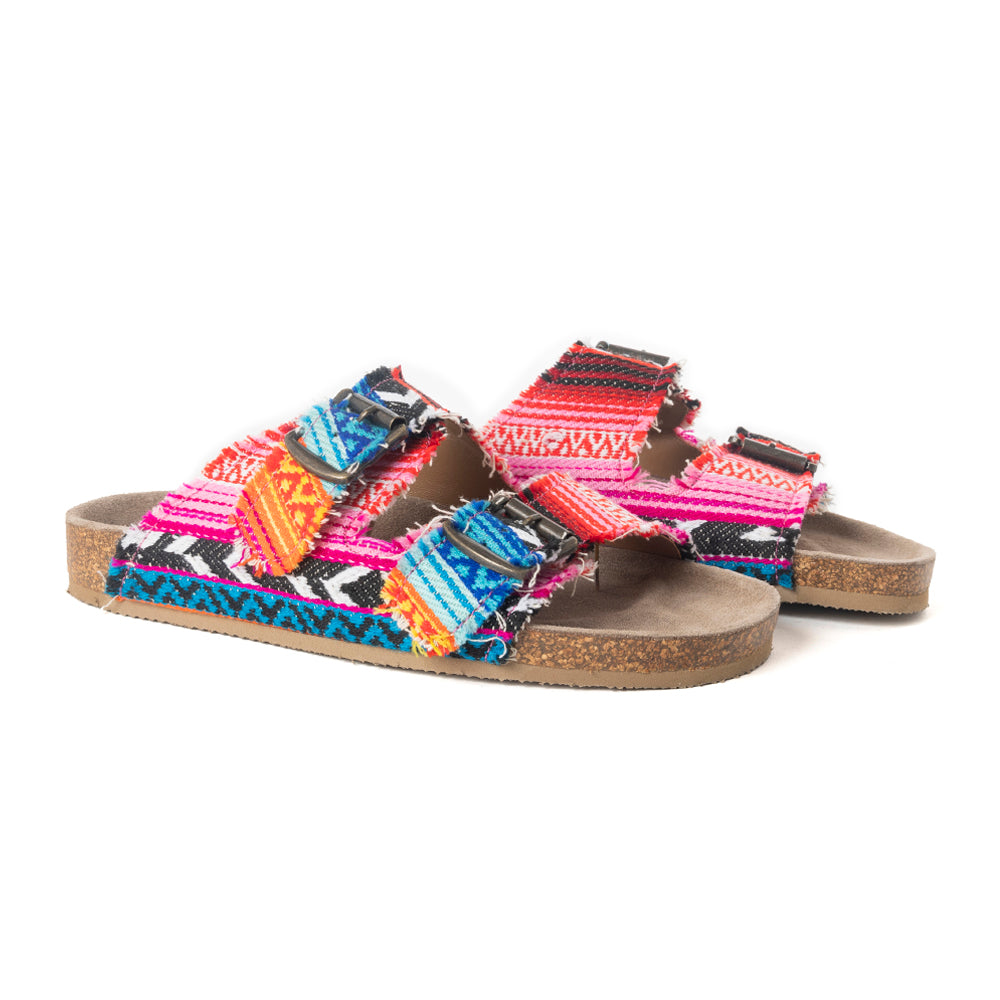 Ridge Denim Sandals in Multicolor