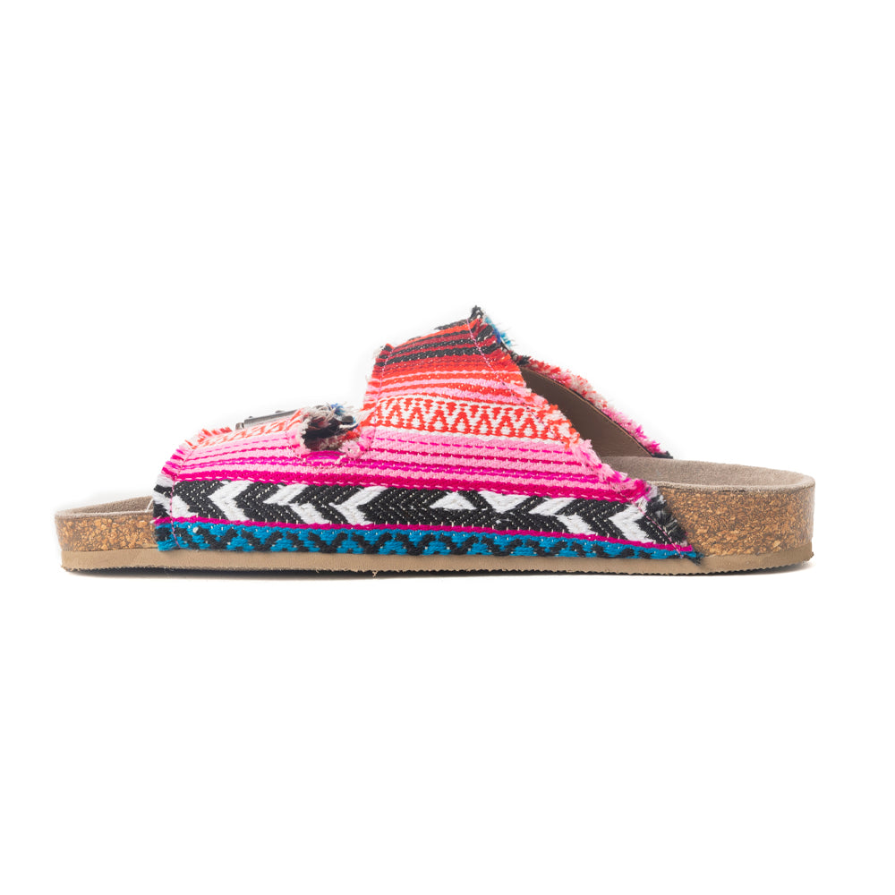 Ridge Denim Sandals in Multicolor