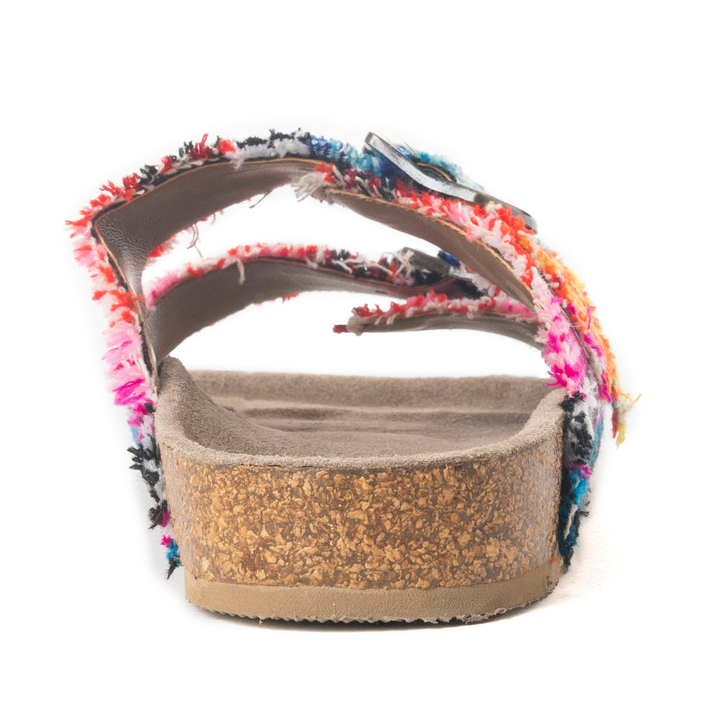 Ridge Denim Sandals in Multicolor