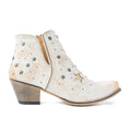 Celestial Stardust Western Booties in White
