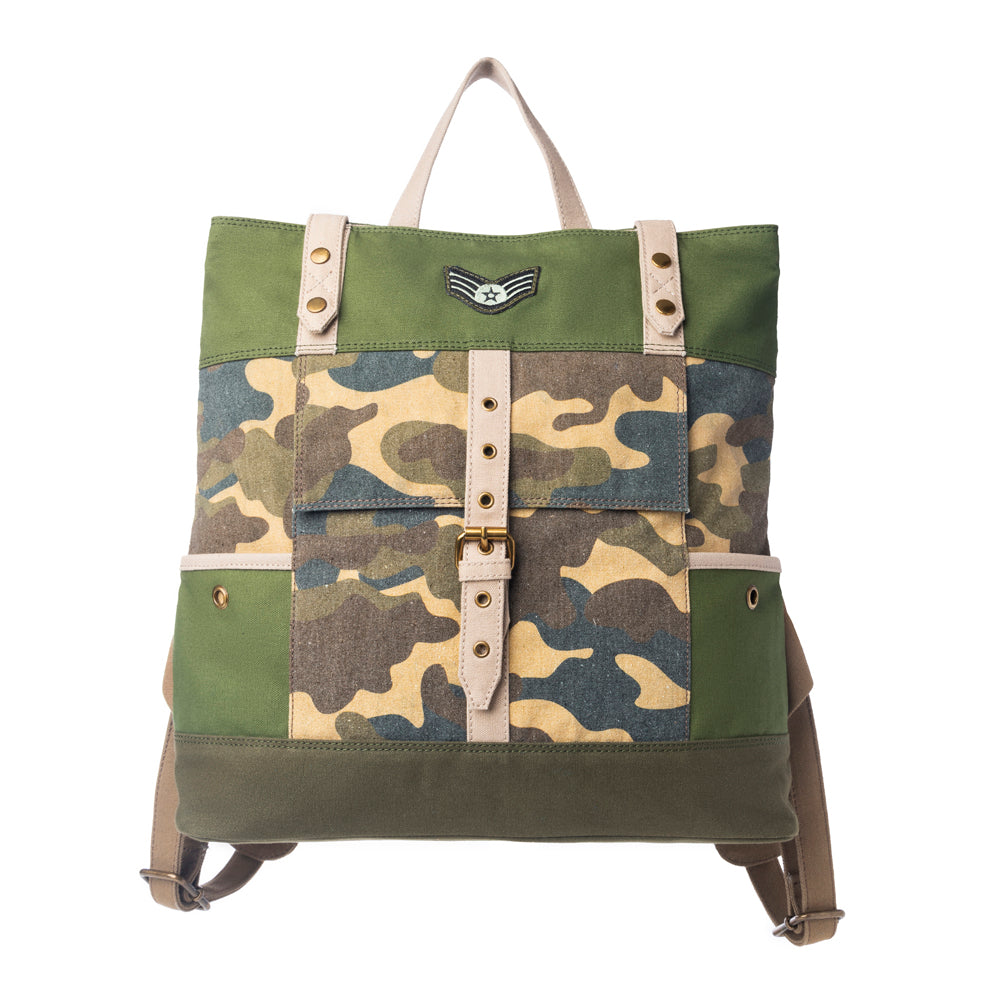 Myra Ranger’s Day Backpack in Woodland Camo Green