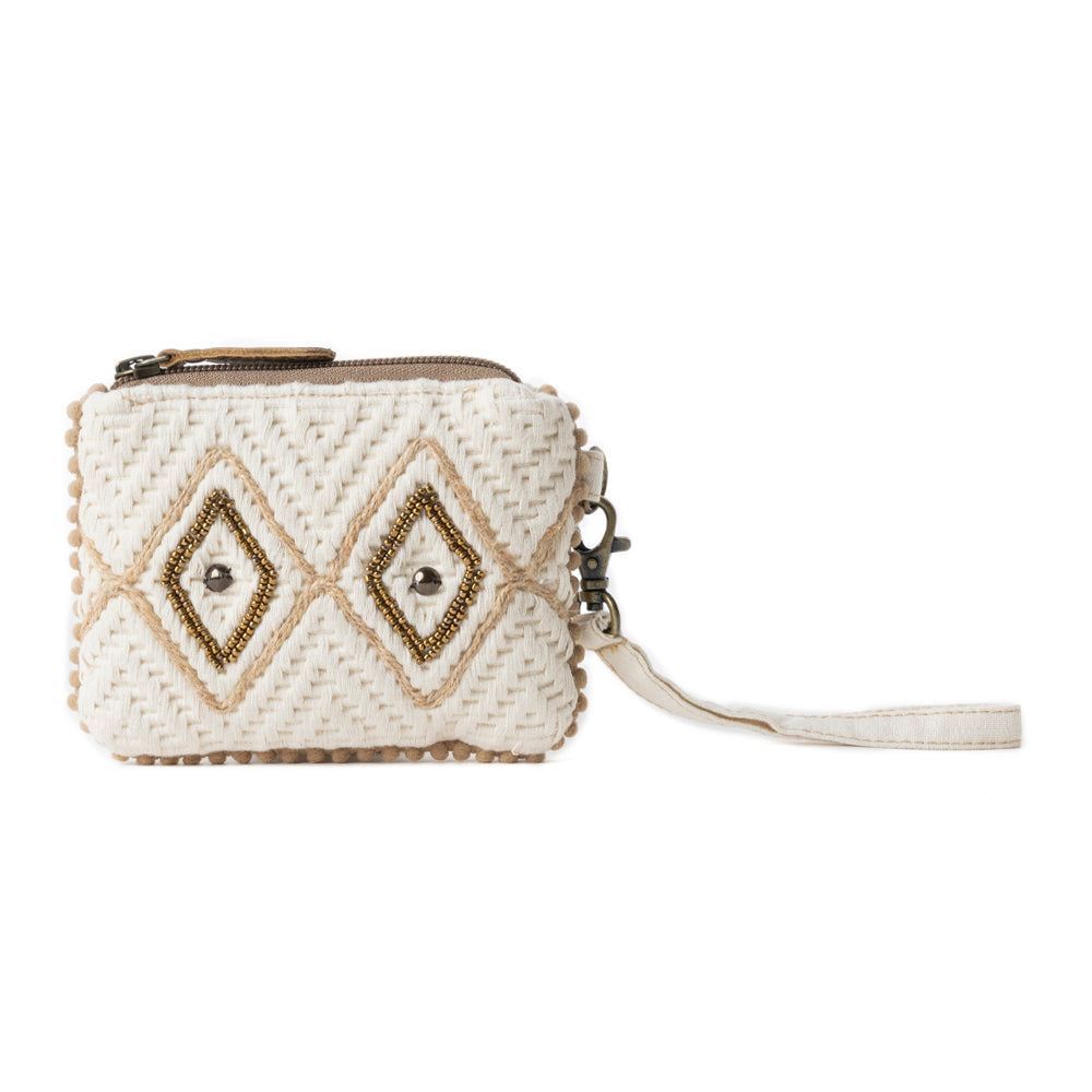 Sierra Whisper Woven Pouch in Dusty Ivory