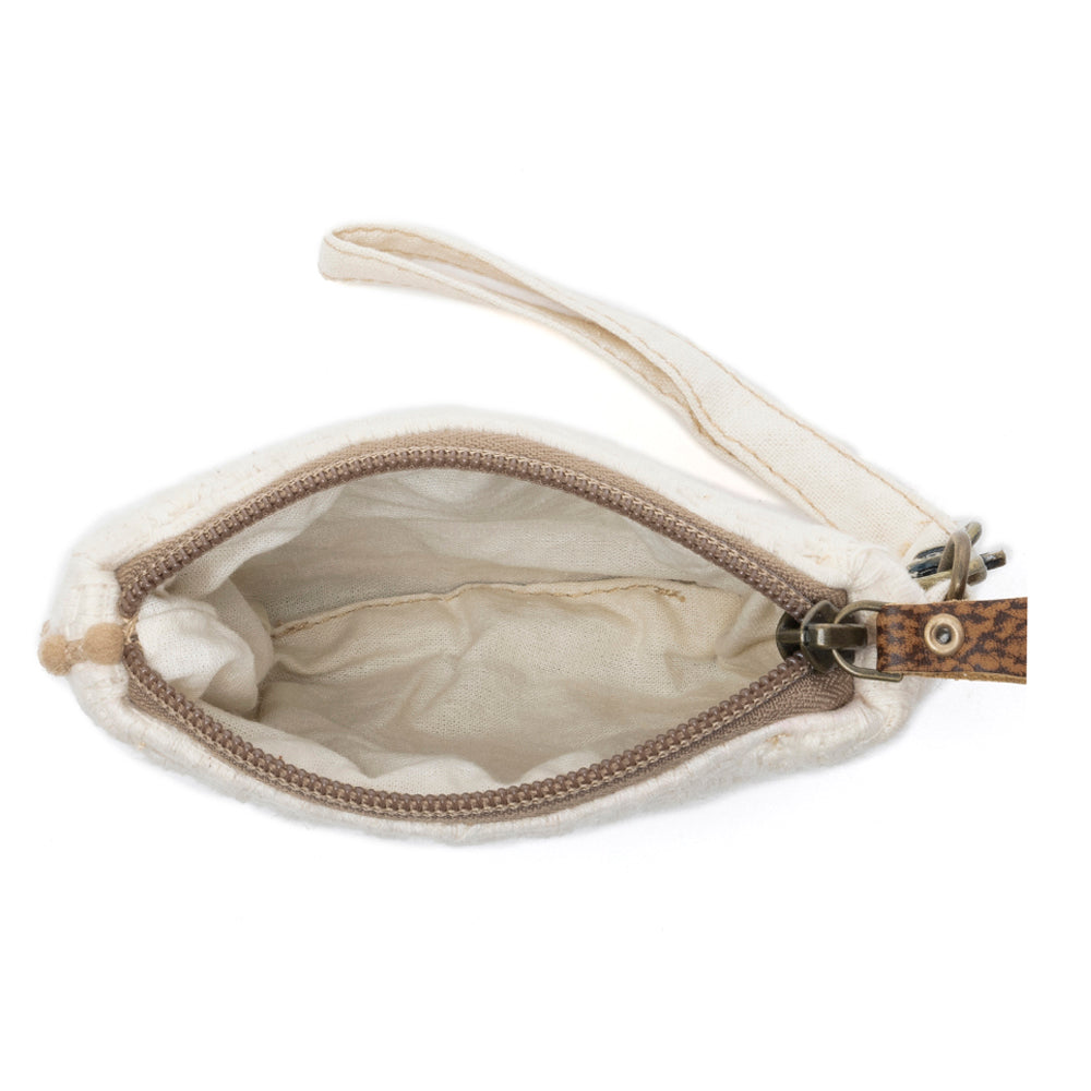 Sierra Whisper Woven Pouch in Dusty Ivory