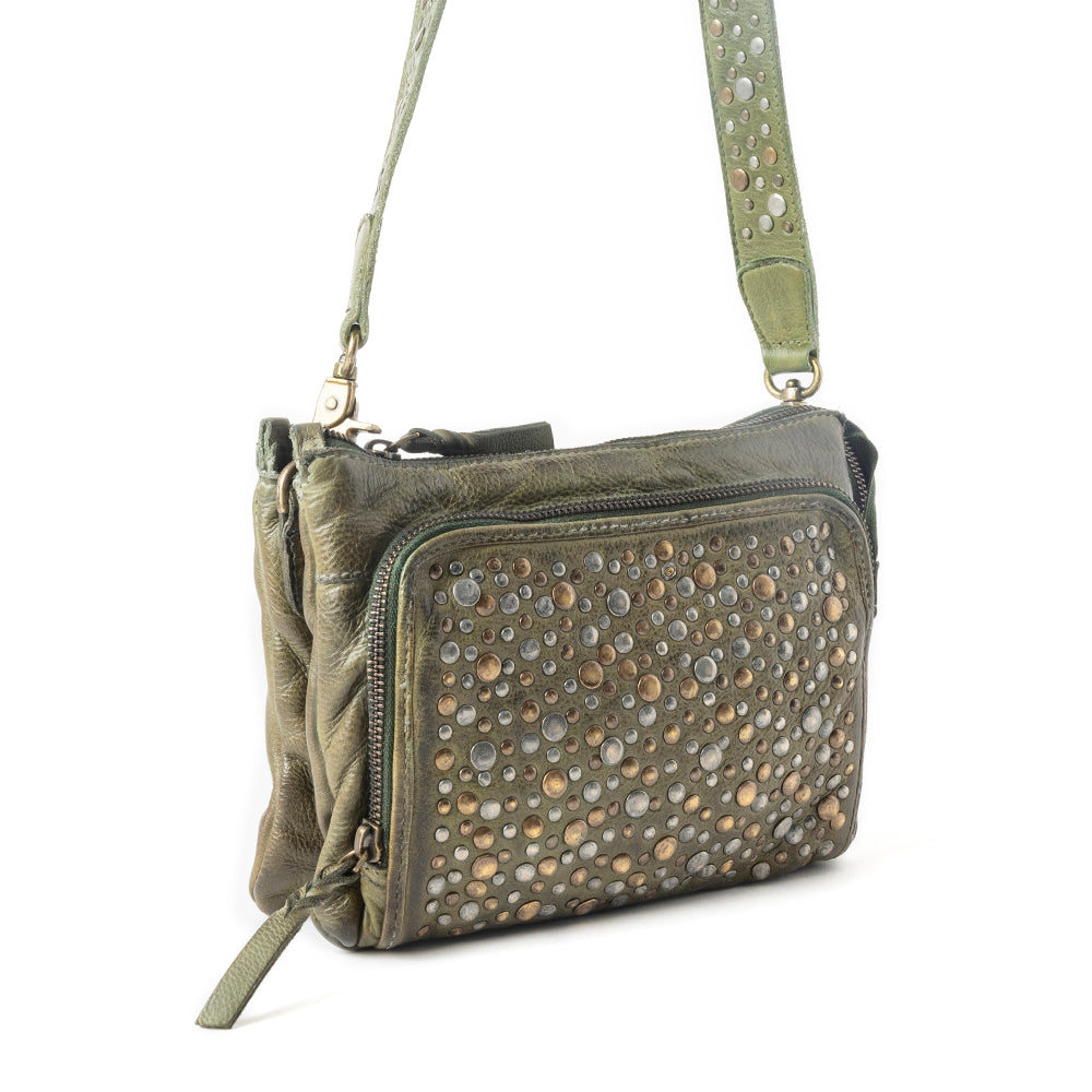 Mossveil Leather Bag in Sage Green