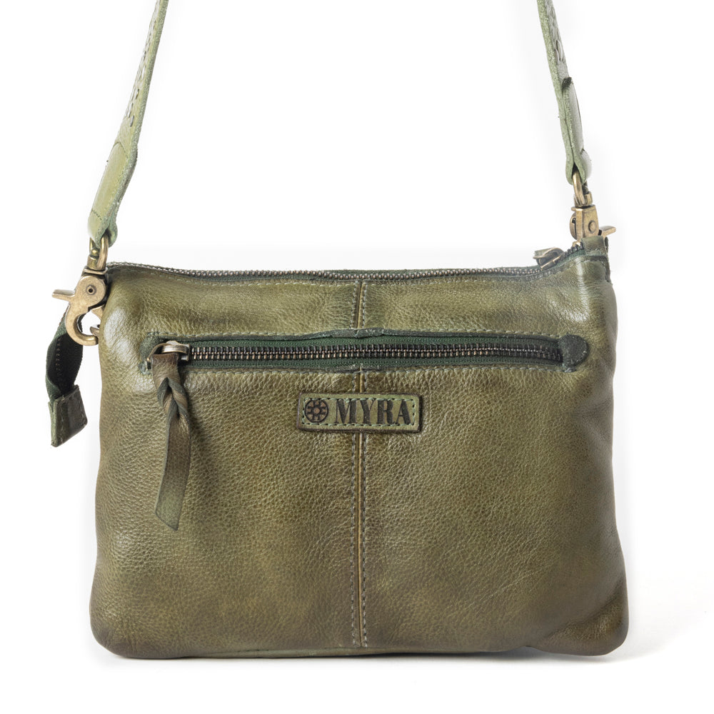 Mossveil Leather Bag in Sage Green
