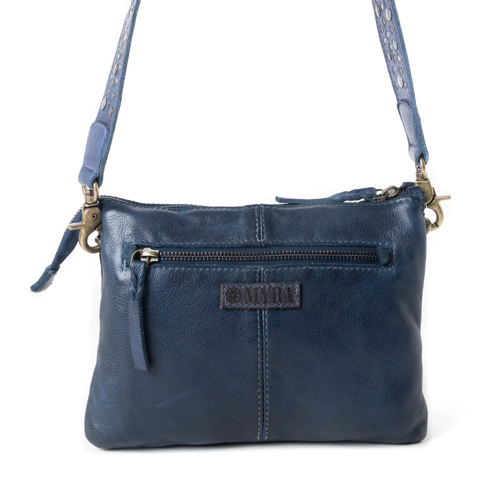 Mossveil Leather Bag in Blue