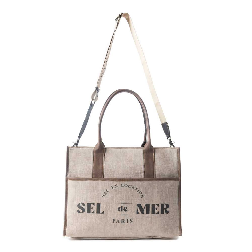 Sel de Mer Tote Bag in Old Mill White