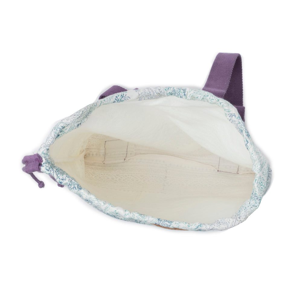 Pastel Petals Canvas Backpack in Lavender Bloom