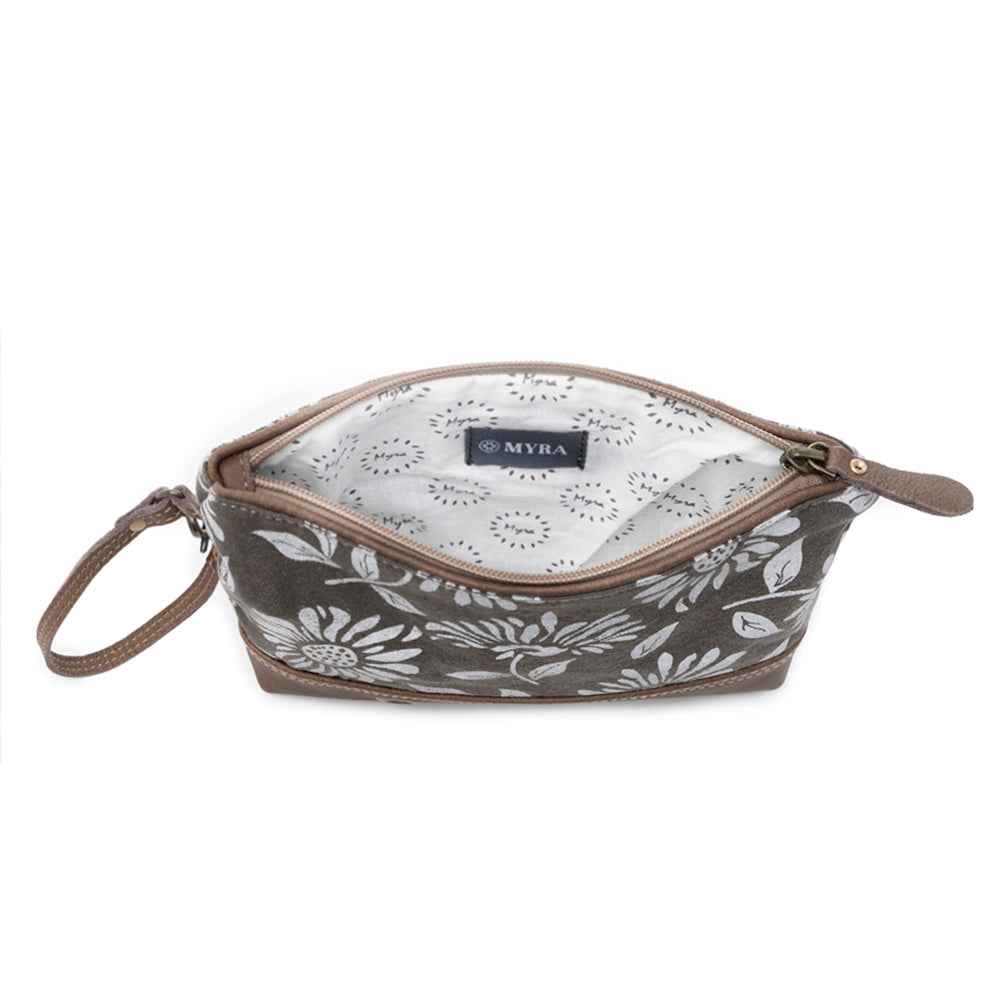 Myra Sunflower Pouch with sunflower print for everyday use