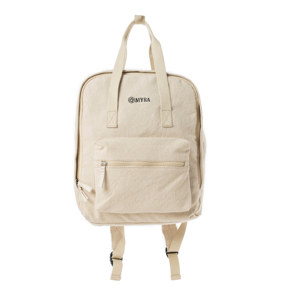 Pioneer Trek Canvas Backpack Bag in Beige