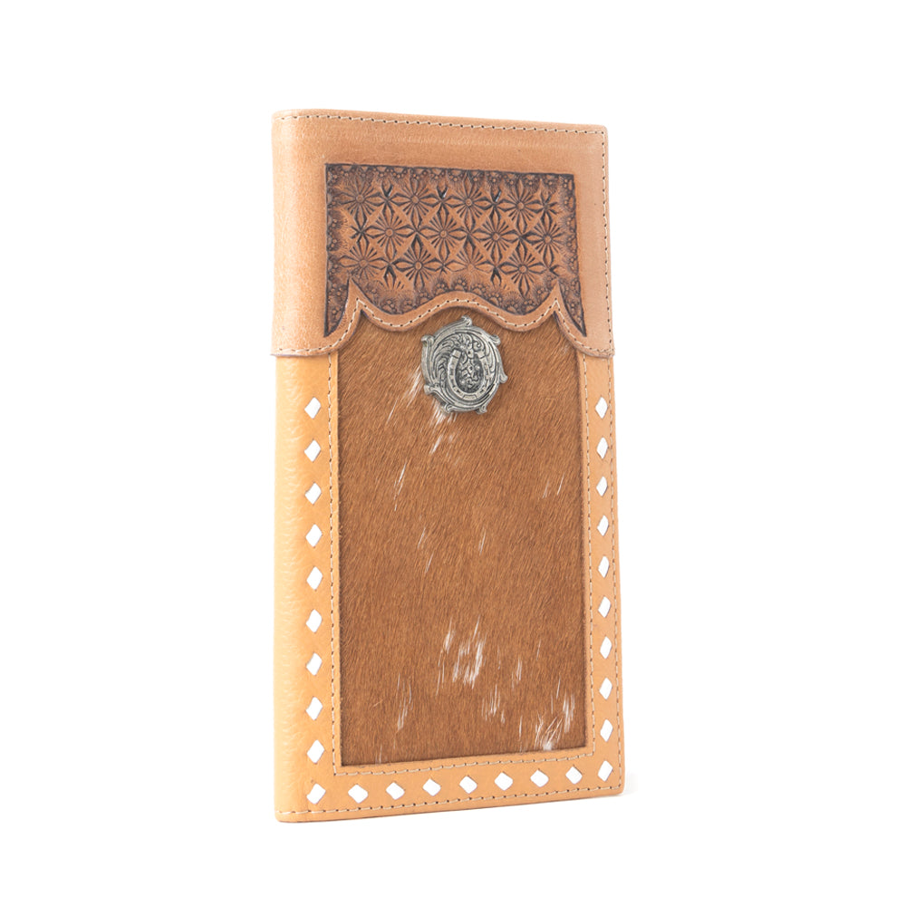 Silvermark Handtooled Leather Wallet in Golden Tan