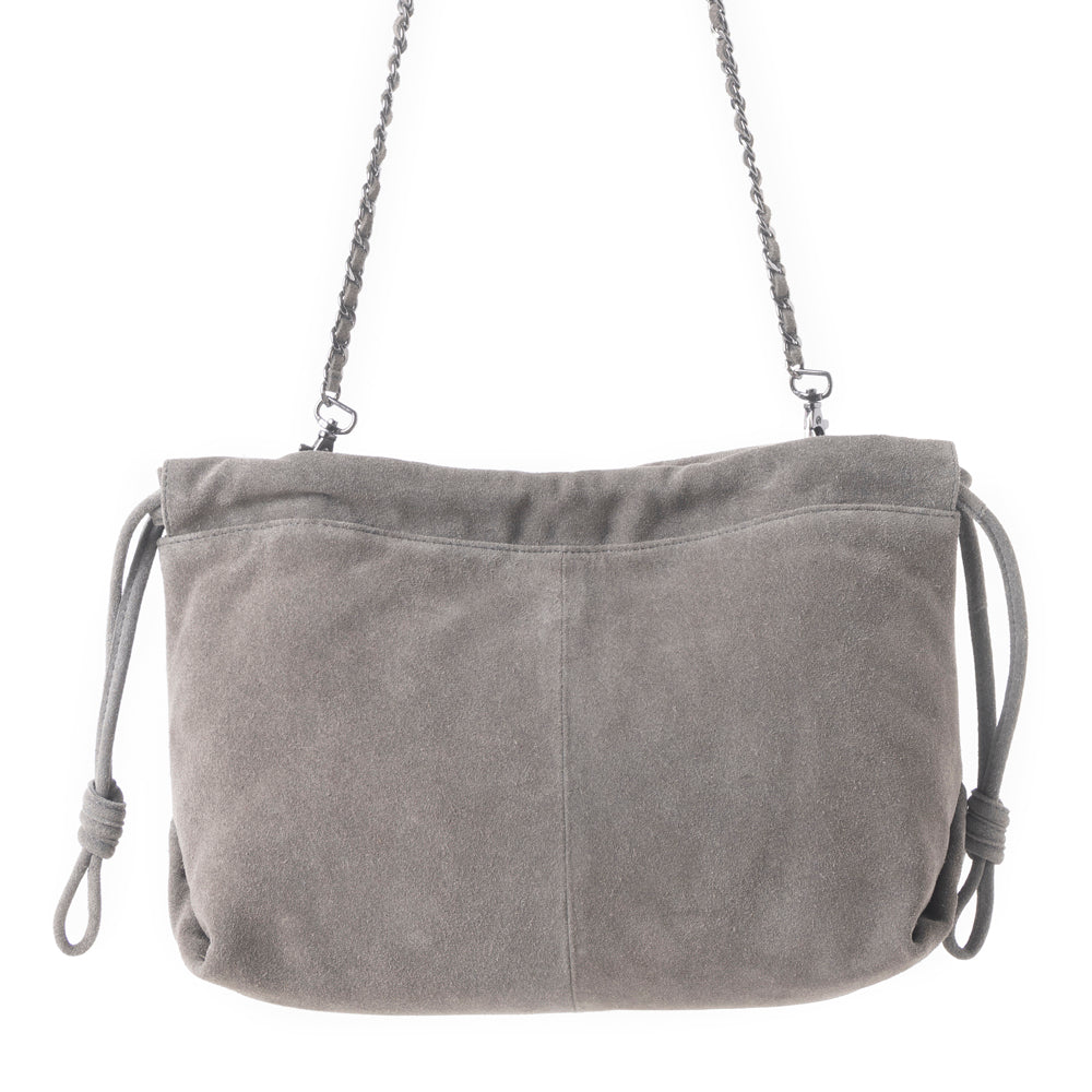 Wanderlust Suede Shoulder Bag in Moon Ash