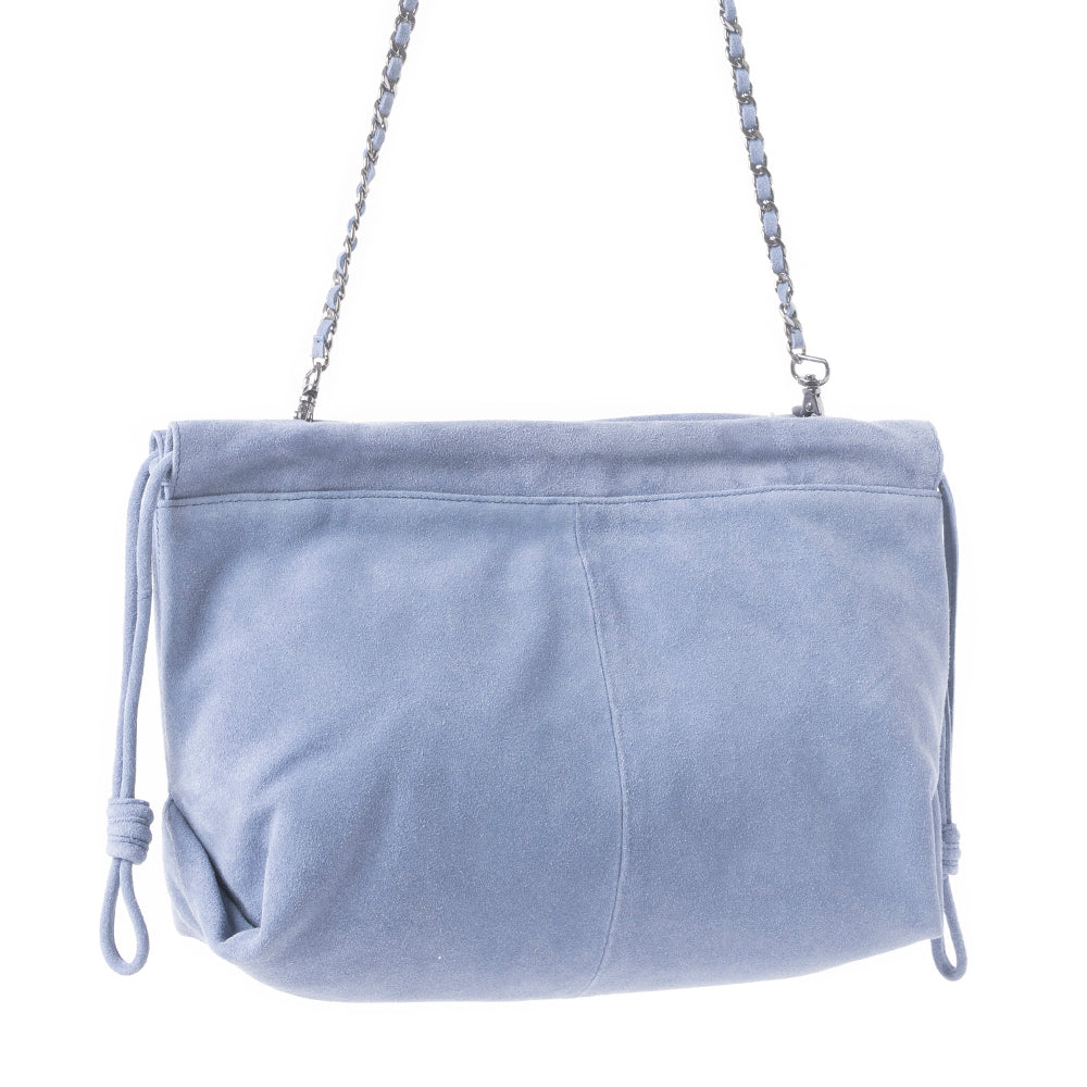 Wanderlust Suede Shoulder Bag in Blue