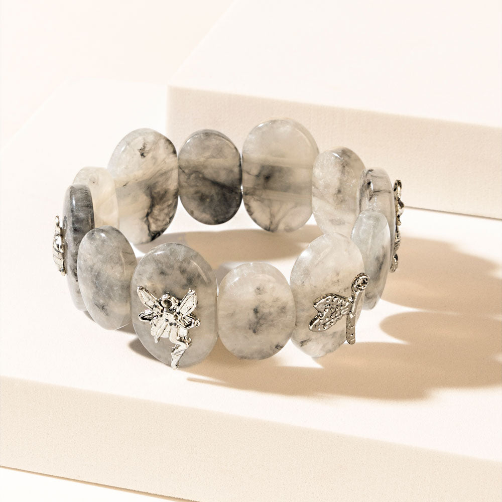 Silver Sage Bracelet in Moonlit Quartz