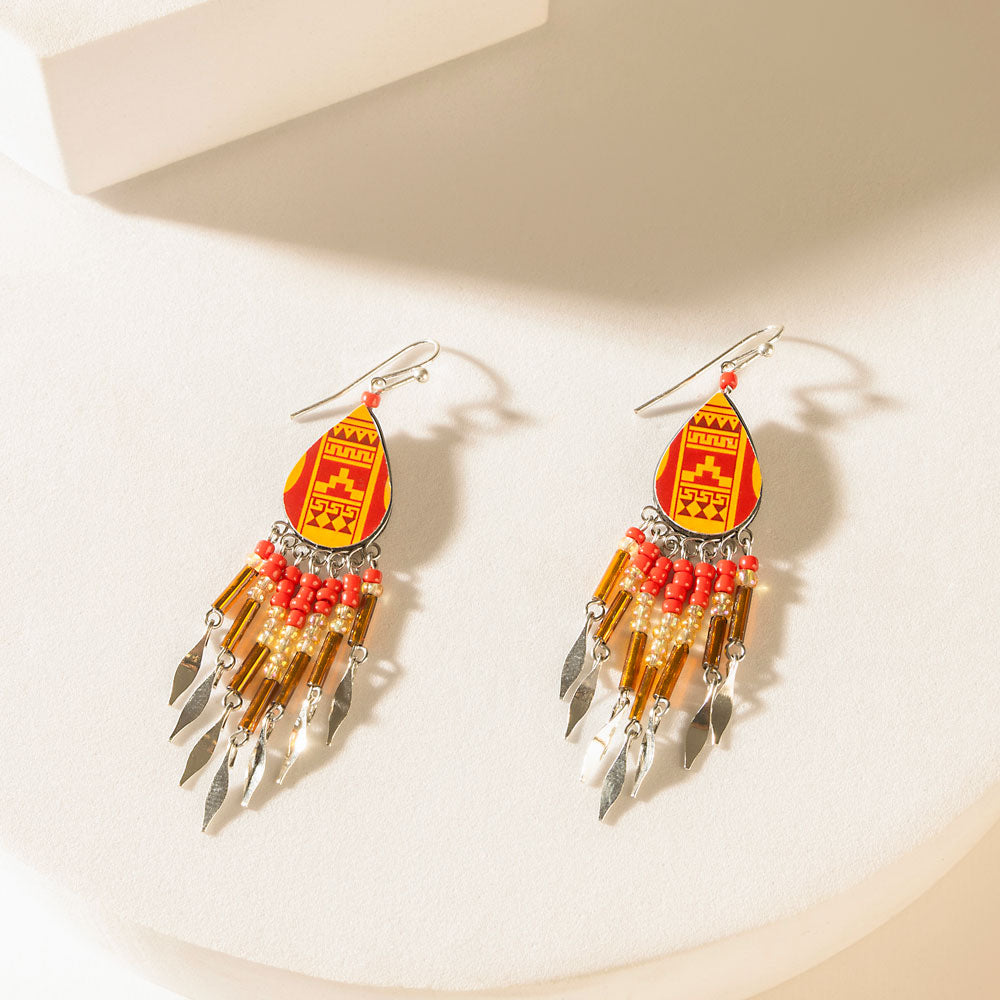 Santa Fe Ember Earrings in Chili Orange