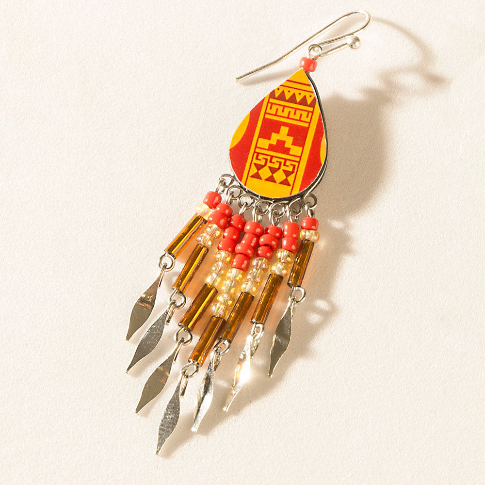 Santa Fe Ember Earrings in Chili Orange
