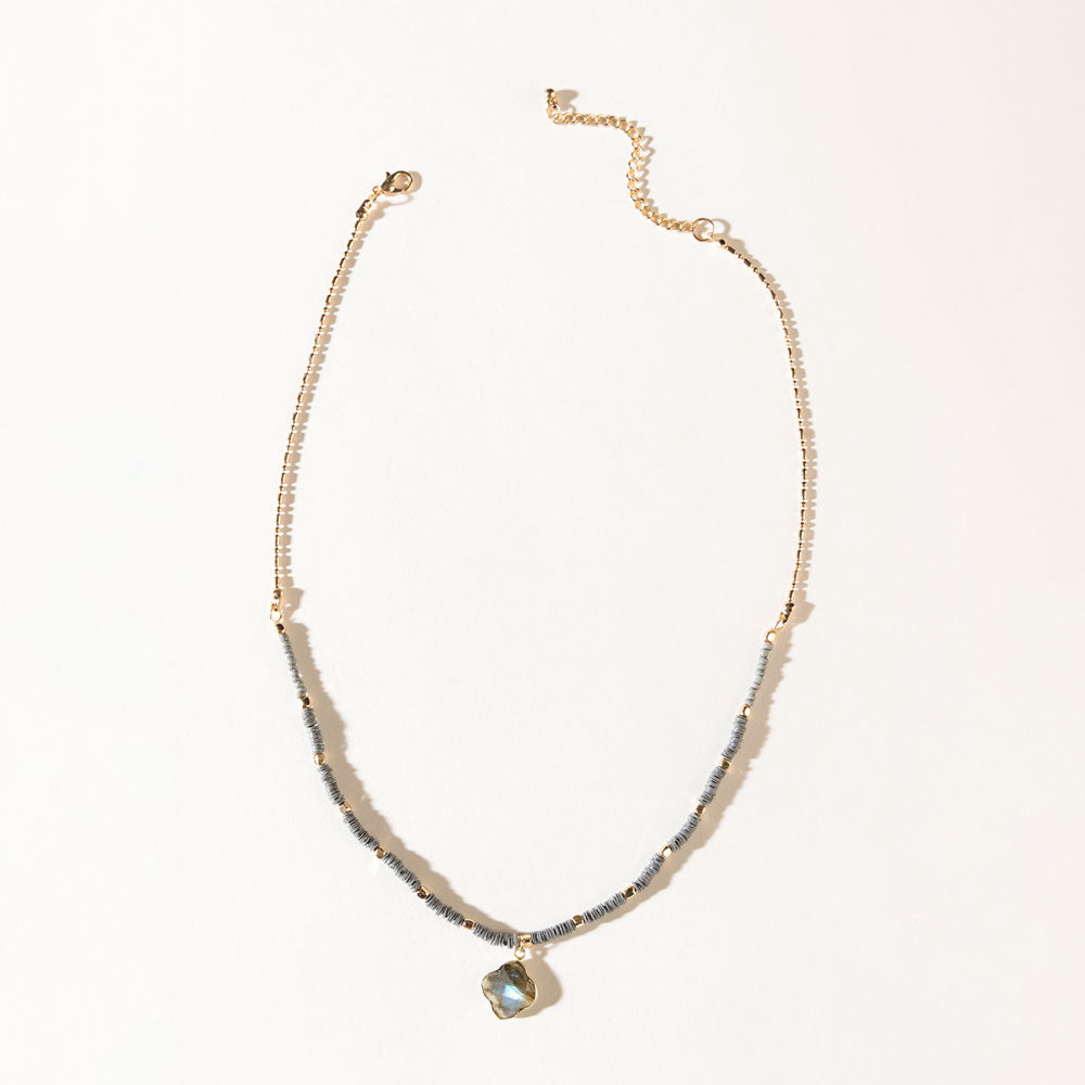 Odessa Stone Necklace in Shadow Quartz