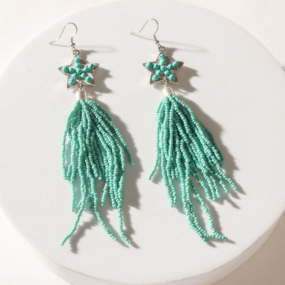 Skyfall Nova Earrings in Turquoise Blaze