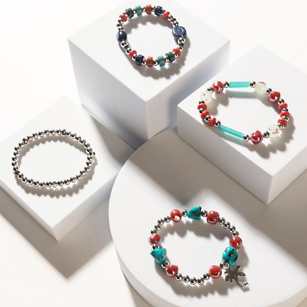 Islander Bliss Stack Bracelet in Lagoon Coral
